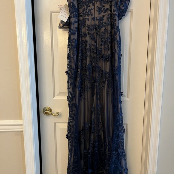 Montage by Mon Cheri 118961 Mother of the Bride Dress Navy/Nude Size 14 - Picture 5 of 7